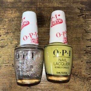 2 OPI Barbie HI KEN! Bright Yellow Cream Nail Lacquer Polish every night is girl
